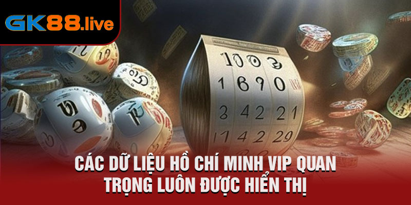 Các dữ liệu Hồ Chí Minh VIP quan trọng luôn được hiển thị 